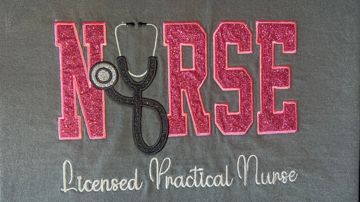 Nurse with Stethoscope (Glitter)